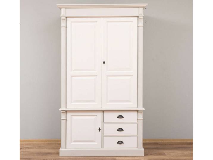 Kleiderschrank mit Schubladen Cremegrau Vintage