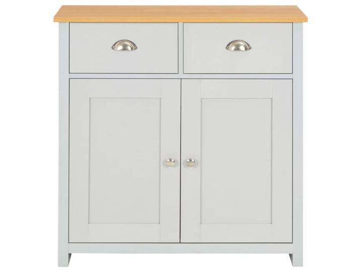 Gris Buffet de rangement - SOLOMOON - Commode salon - Gris 79x35x81 cm - FR4003