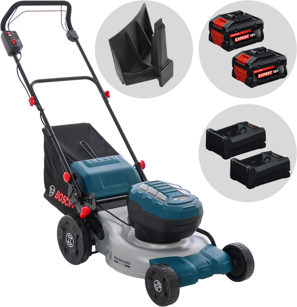 Bosch Professional GRA 18V2-46 SP - Tondeuse à gazon à batterie - 2x18 V 5,5 Ah - Largeur de coupe 46 cm