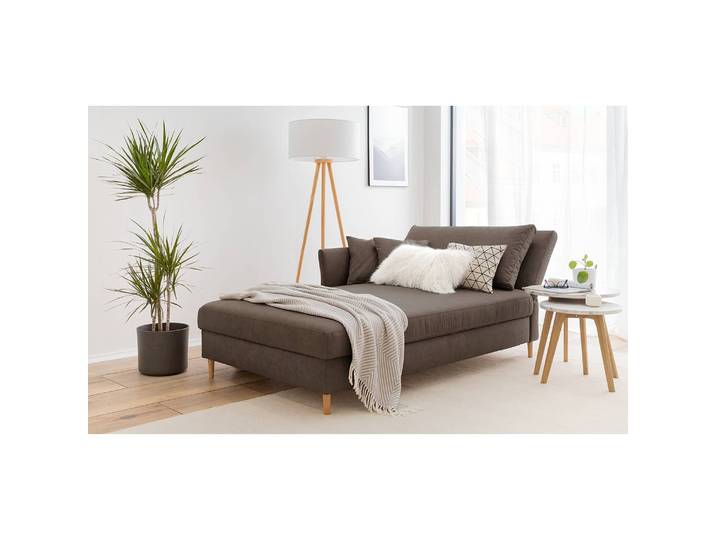 Recamiere Hillarys III Braun/Kaffeebraun Microfaser 101cm Ausrichtung rechts Modern
