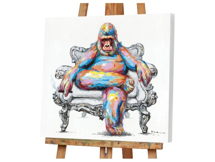 Bild Bunter Gorilla im Sessel 2 image LAND