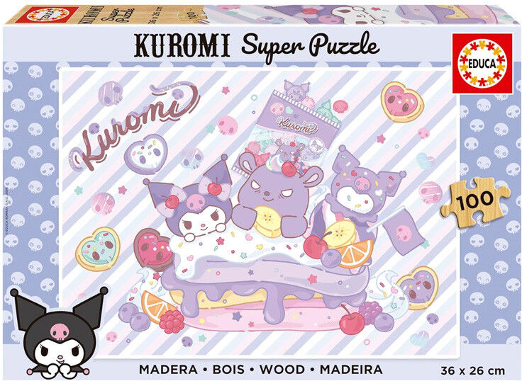 EDUCA BORRAS Puzzle bois 100 pcs Kuromi - Educa
