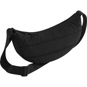 BagBase Umhängetasche Quilted BG703, aus Nylon, schwarz, 1 Fach, 32 x 17 cm