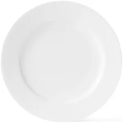 Lyngby Rhombe Teller flach, Teller, Weiss
