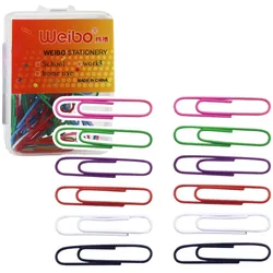 Set mit bunten Büroklammern 30 mm, 40 Stück.