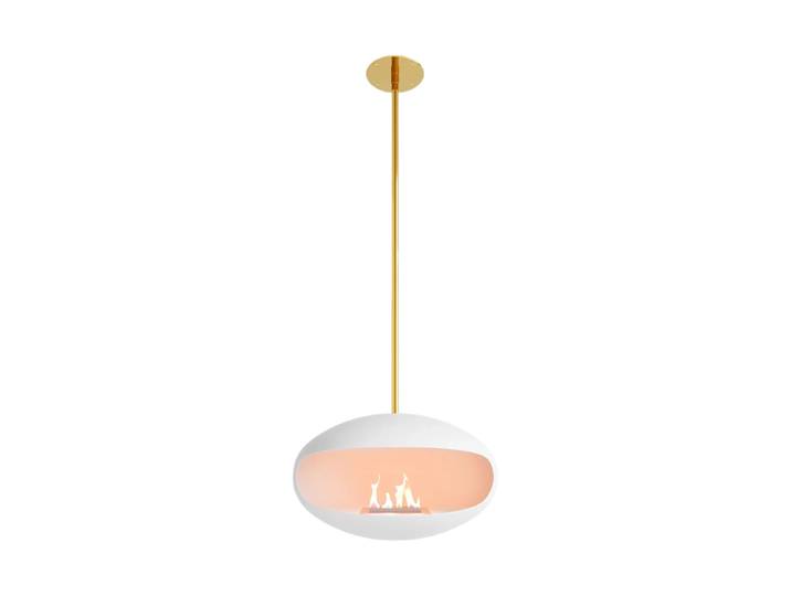 Design Bioethanol Kamin „Cocoon Aeris“ - Weiss/Messing Weiss,Messing Cocoon Fires