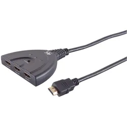 Shiverpeaks -PROFESSIONAL--HDMI Umschalter 3x1, ABS, 4K60Hz, schwarz, Switch Box