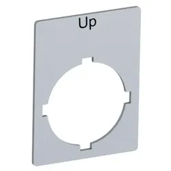 ABB Rectangularlegendplate29,6x39mmalum Textschild “Up“, für Schalter mit 1 Schaltstellung SK615552-32