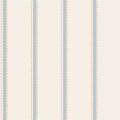 Advantage Bobbin Stripe Light Blue Scalloped Wallpaper