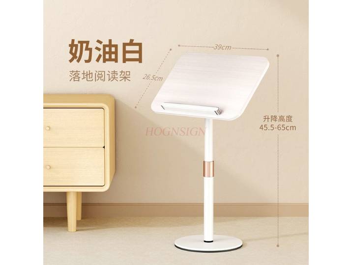 Support de lecture en bois massif, 1 pièce, support multifonctionnel pour lecture sur bureau, lit ou au sol, réglable en hauteur.