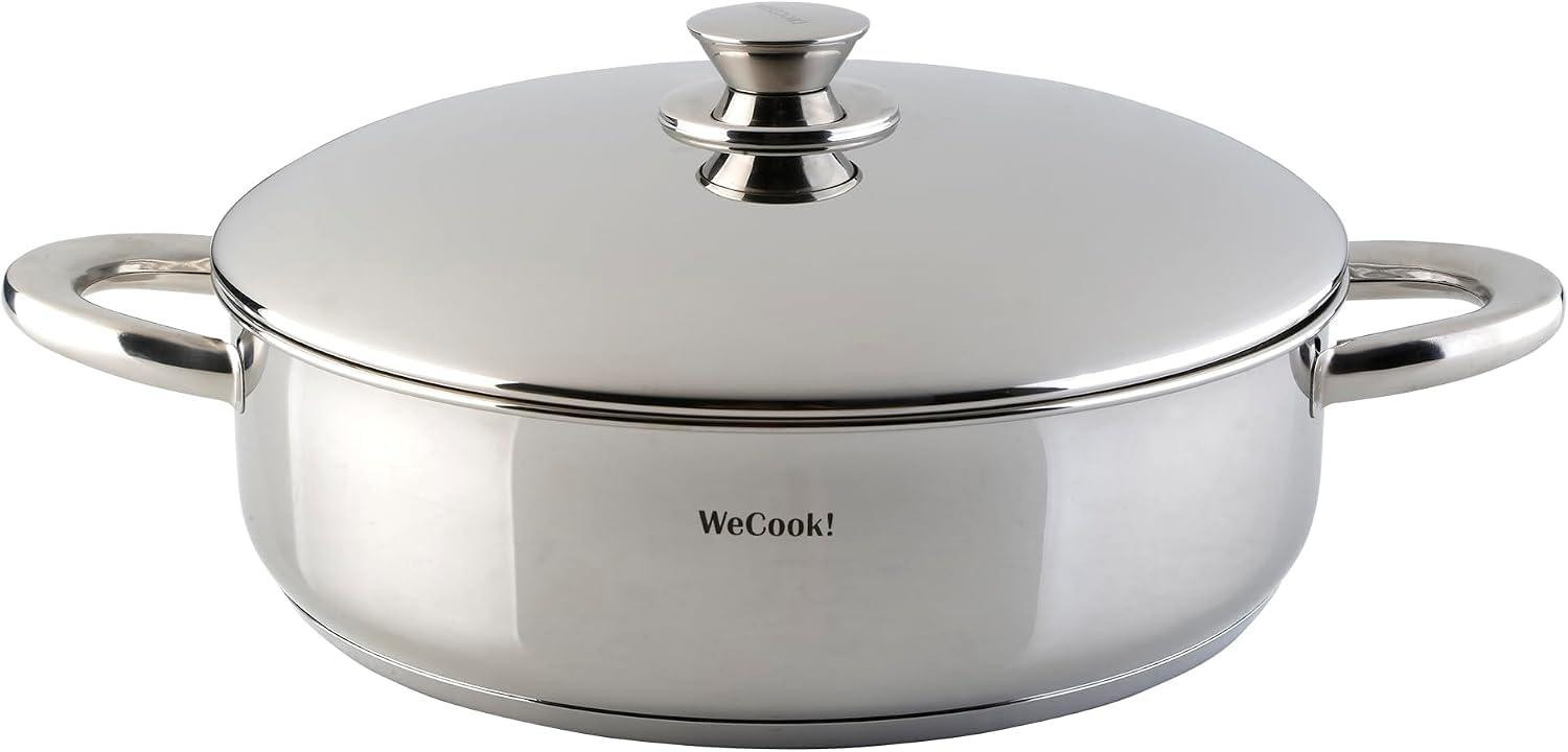 WECOOK Roestvrijstalen kookpan met deksel, 32 cm