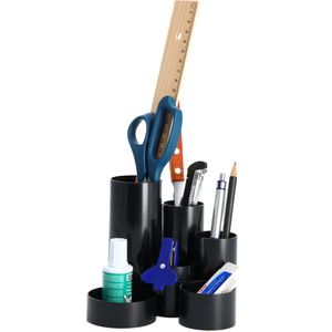 Maul Maul Stiftehalter 4115590,  tubo, Kunststoff, 6 Fächer, schwarz
