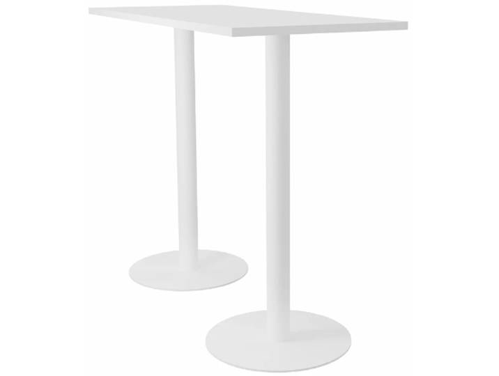 Table mange-debout plateau rectangle - gamme ARCHE - L.140 x P.60 x H. 106 cm - plateau Blanc - pied Blanc