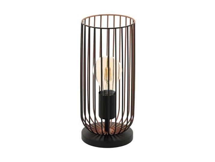 Eglo Lampe de chevet Roccamena\, lampe de table à poser vintage\, luminaire de salon en acier noir et cuivre\, douille E27