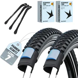 2er Set Schwalbe Reifen Marathon Plus MTB Schwarz Reflex 27.5 x 2.10 (54-584) + DV + 3x MSZweirad Reifenheber