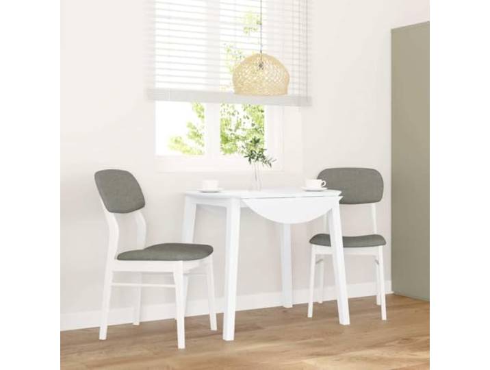 HEFZGDB Esszimmerstühle mit Kissen 2 STK. Weiß Massivholz Gummibaum Ergonomische Rückenlehne für Wohnzimmer und Essbereich Dieser Titel erfüllt alle Anforderungen: * Behält den Kern