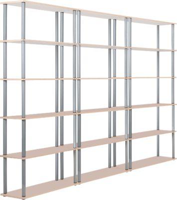 Komplettangebot 3 Büroregale mit je 6 Böden (5 OH)