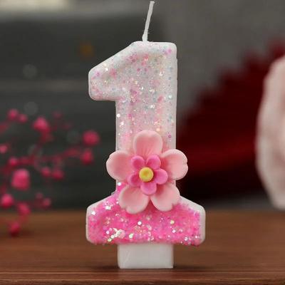 Inspired Living Creative Birthday Number Candle Glitter Cake Candle For Birthday Cakes And Party Decorations 1