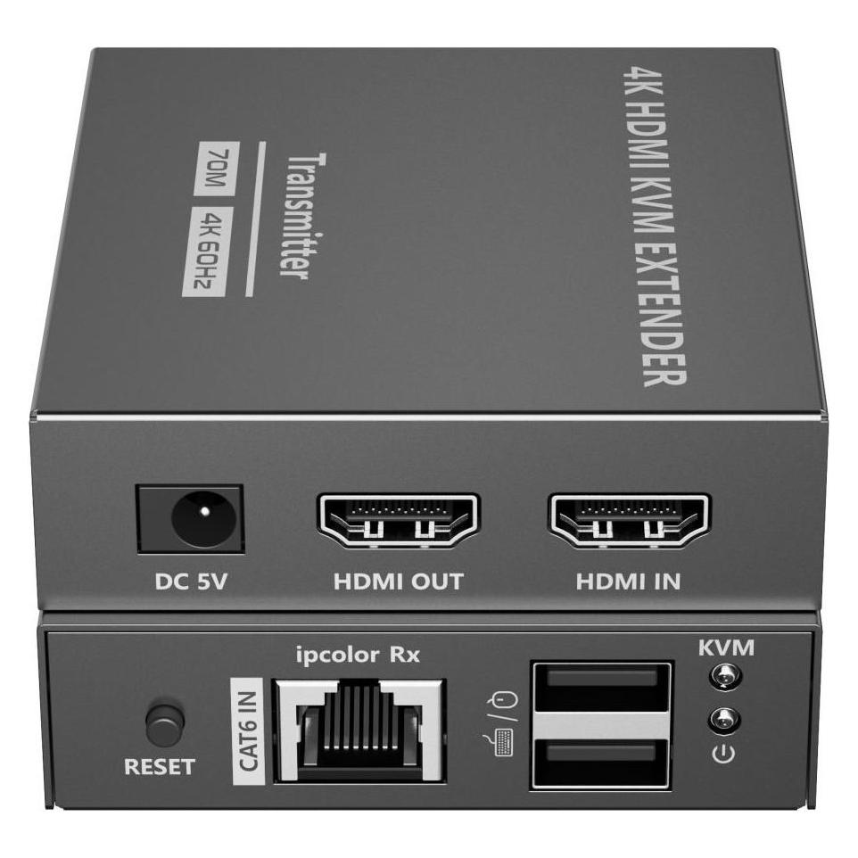PremiumCord HDMI 2.0 KVM extender Ultra HD 4kx2k@60Hz na 70m s přenosem USB (khext70-9)