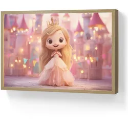 NACHTTISCHLAMPE MIT AKKU Prinzessin - Rosa - Schloss 60x40 cm