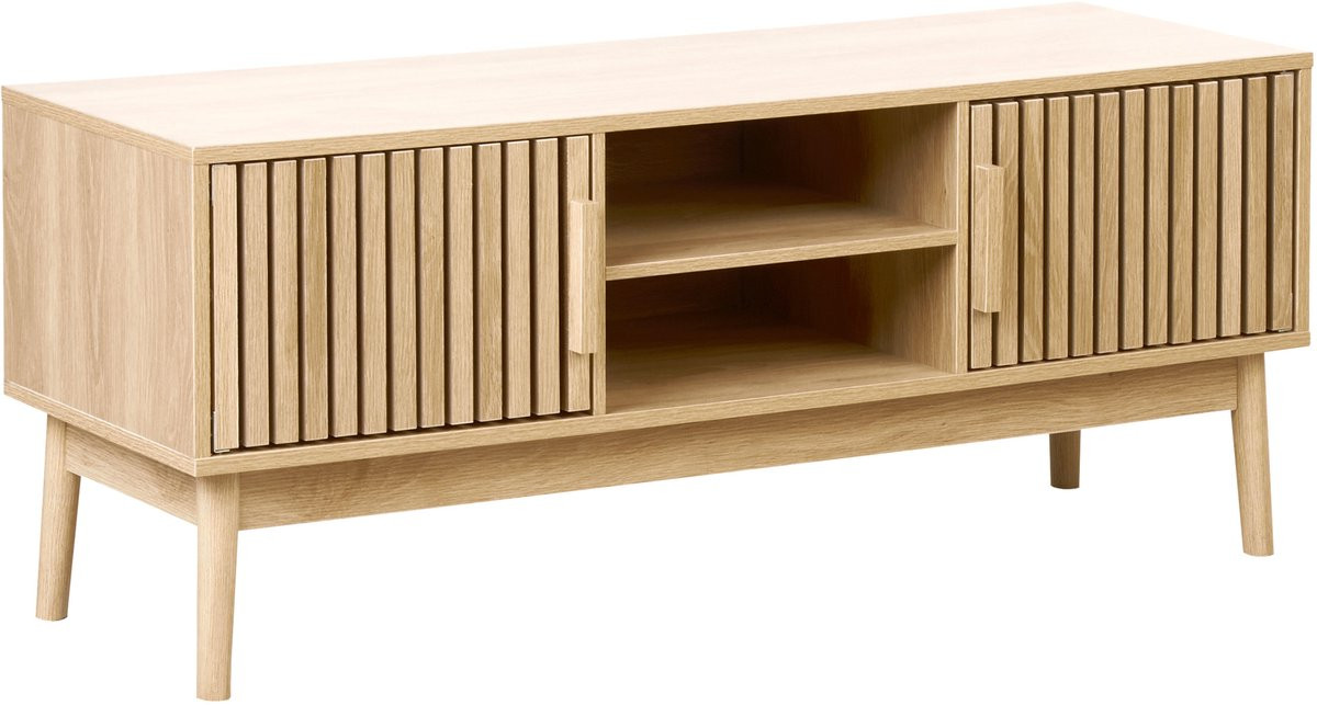 Beliani Tv-meubel Mediterranean Lichthout