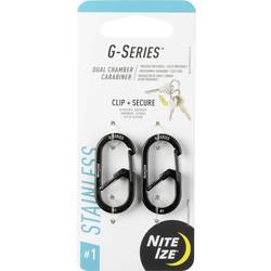 NITE Ize Schlüssel-Karabiner NI-GS1-01-2R6 Schwarz 2 St.