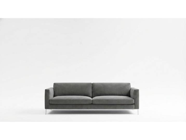 JVmoebel 3-Sitzer Grünes Design-Sofa mit hochwertiger Polsterung und Edelstahlfuß, Made in Europa