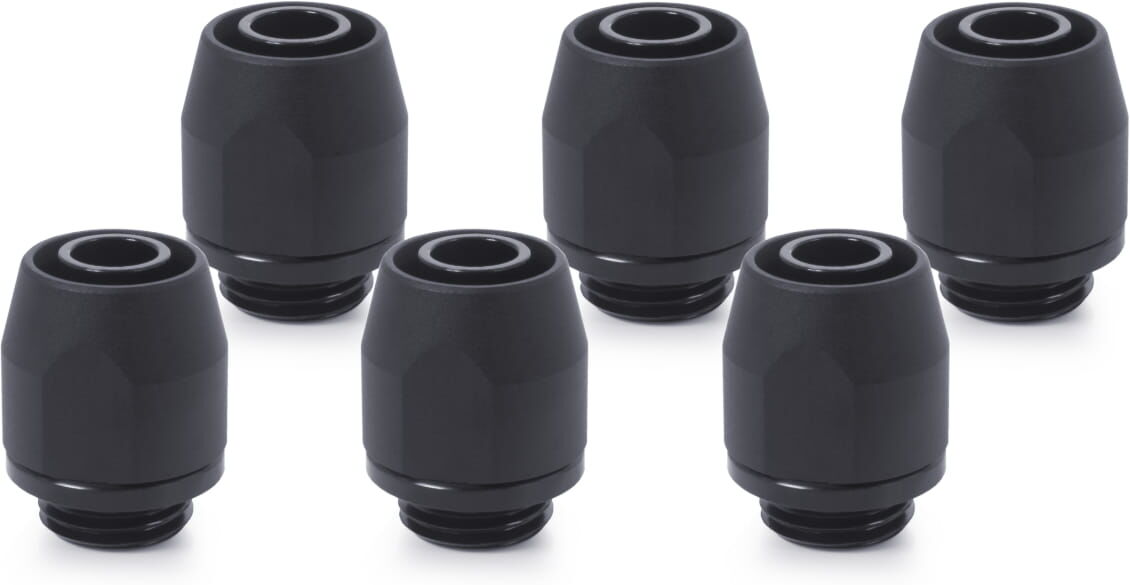 Alphacool HF Anschraubt&uuml;lle TPV Metall - 12,7/7,6mm Gerade - Bla...