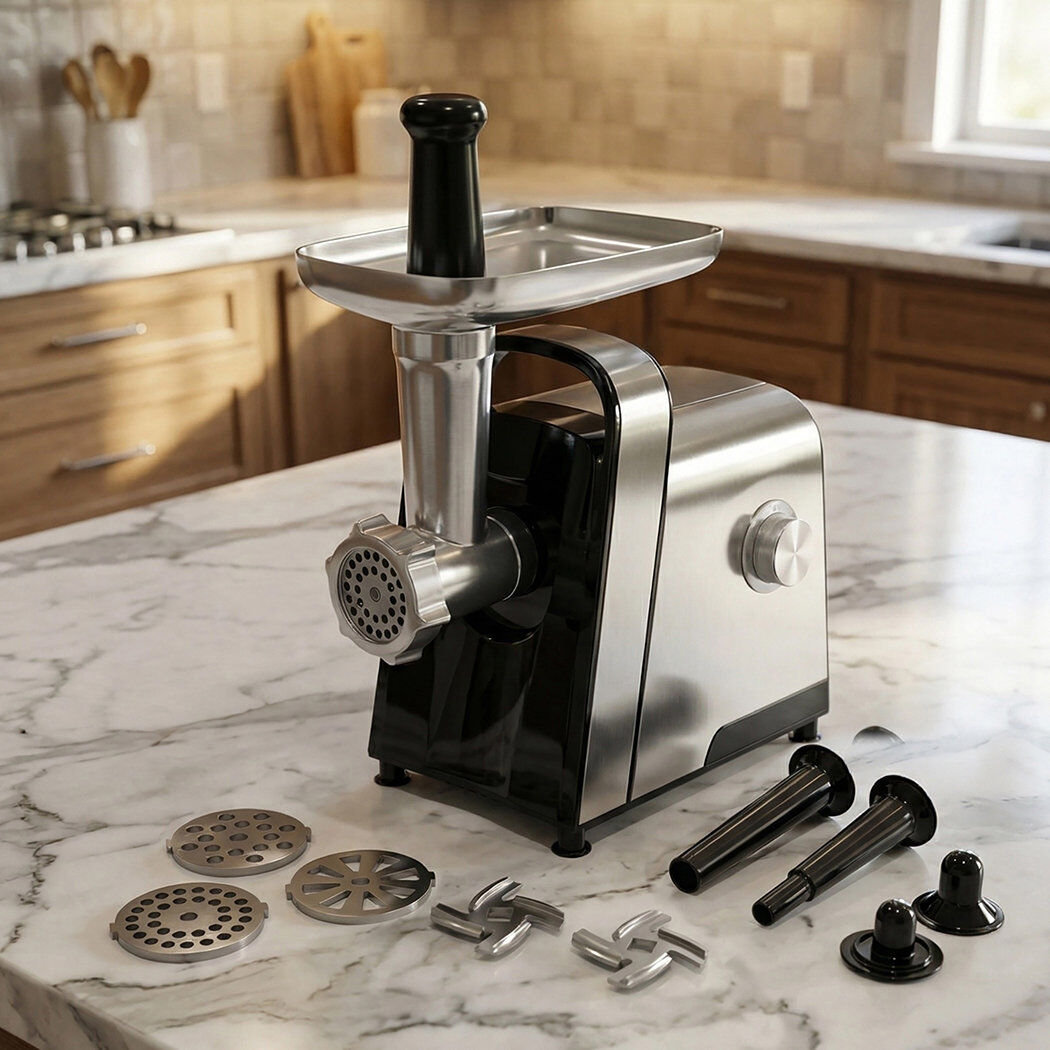 Spector 3-in-1 Electric Meat Grinder Mincer 2800W Sausage Filler Kibbe Maker Black