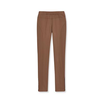 Leggings MADELEINE "Leggings Leggings mit Saumzippern", Damen, Gr. 34, N-Gr, braun (nougatbraun), Obermaterial: 92% Polyester PES. 8% Elasthan EL., Modern, figurumspielend, Hosen Leggings