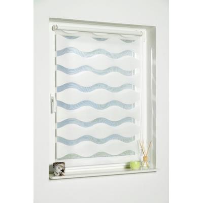 Doppelrollo K-HOME "Welle" Gr. 9, weiß, B:120cm H:150cm, Polyester, Rollos, im Festmaß