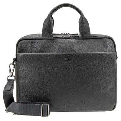 Messenger Bag JOOP "cardona pandion briefbag mhz", Herren, Gr. B/H/T: 40cm x 31cm x 10cm, schwarz, Leder, gepflegt, unifarben, Taschen