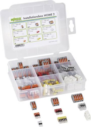 WAGO 887-001/2011-1300 Verbindungsklemmen-Sortiment flexibel: 1.5-4mm² starr: 1.5-4mm² 125 Teile