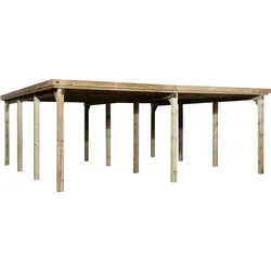 Weka Doppelcarport 618 Stahldach Doppelcarport 618 Gr. 2 (603 x 612 cm) (Holzcarport)