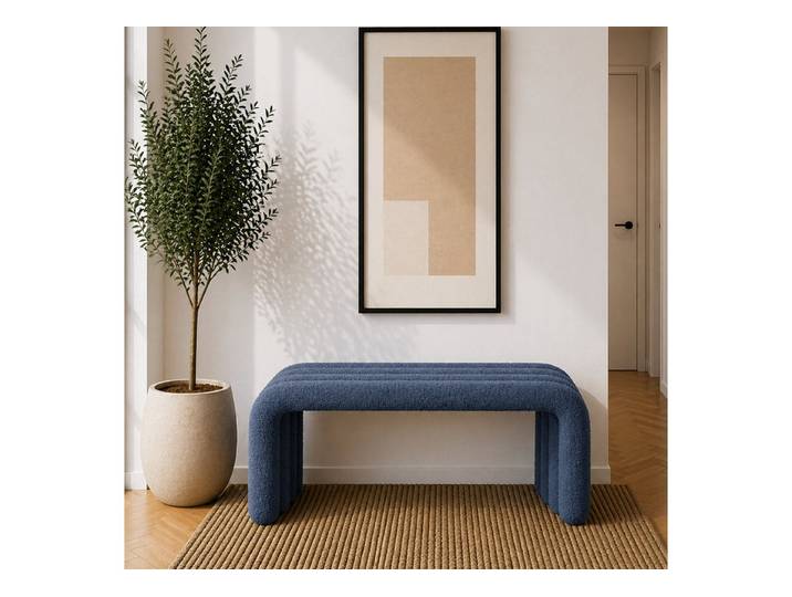 mukuhi Sitzbank SITZBANK BOUCLÉ DESIGN 100 cm – MODERN, WEICH, STATEMENT, Kaschmir-Optik