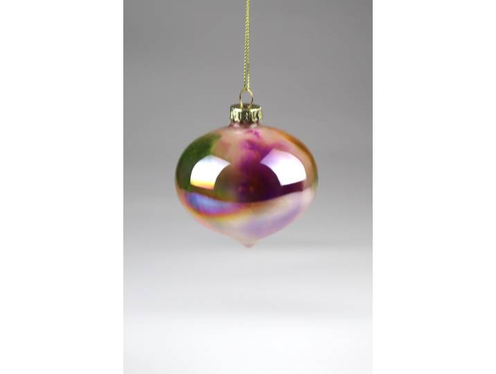 Dekoobjekt AM DESIGN Weihnachstsdekoration aus Glas , bunt (lila), B:8cm H:8cm, Glas, Dekofiguren, Dekoobjekt, 6er Set, BxH: 8x8 cm