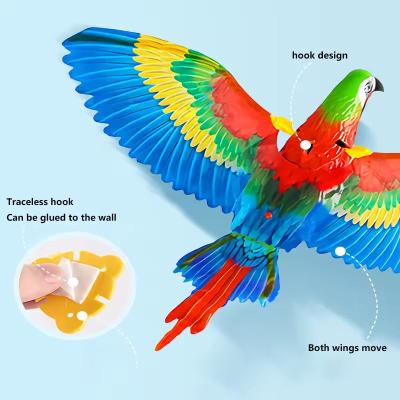 Inspire Curations Flapping Bird Door Hang Interactive Cat Toy With Scratch Rope red without Music Light