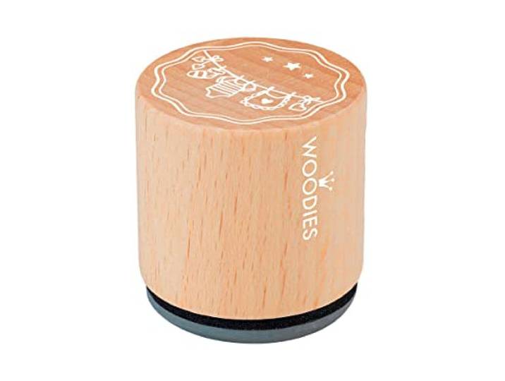 Woodies Houten Stempel Waslijn, 3.4 x 3.4 x 3.5 cm