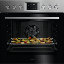 AEG OU5PE40AM Einbauherd kochfeldgebunden 60cm Edelstahl Pyrolyse 9Heizarten 45Automatikprogramme