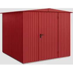 Hörmann Ecostar Metall-Gerätehaus Trend mit Satteldach Typ 2, 259 x 248 cm,purpurrot,5,7 m2