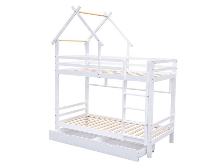 Urban Meuble Hausbetten 90/200cmWeiß, Holz, 205x243x95 cm, Babymöbel & Kindermöbel, Kinderzimmer & Jugendzimmer, Stockbetten