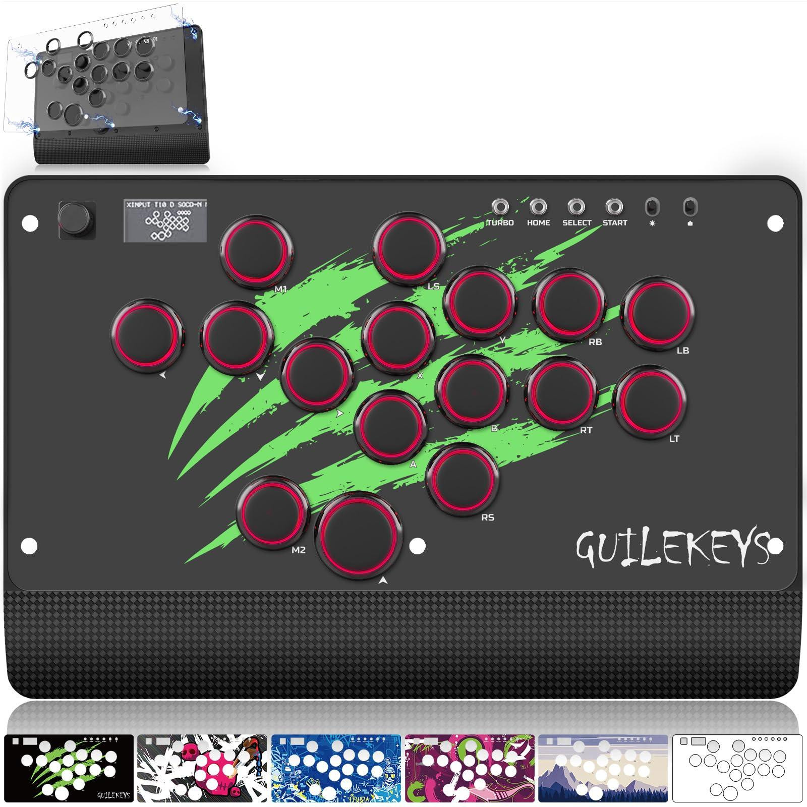 Selius Arcade Stick Leverless - USB Aansluiting - Mechanisch Toetsenbord - Zwart