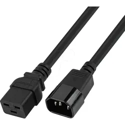 TTL 7130-1,8M - Netzkabel C19 auf C14, 1,8 m, schwarz