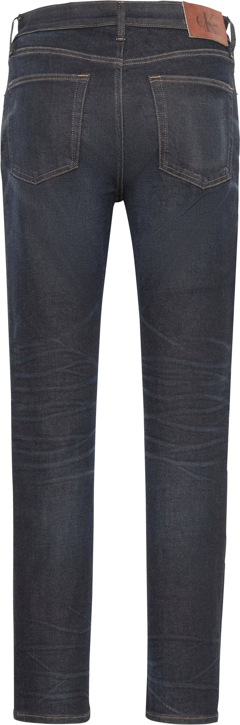 Skinny-fit-Jeans CALVIN KLEIN JEANS "SKINNY JEANS", Herren, Gr. 33, Länge 32, blau (vintage rinse), Denim/Jeans, Obermaterial: 80% Baumwolle, 12% Polyester, 6% Elastomultiester, 2% Elasthan, unifarben, skinny fit lang, Jeans Skinny-fit-Jeans, Skinny fit
