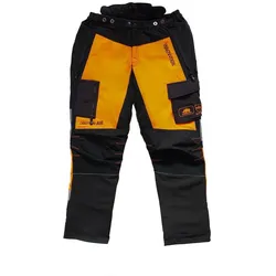 Sioen, Arbeitshose, Schnittschutzhose Klasse II, XXL, grau/leuchtorange (XXL)