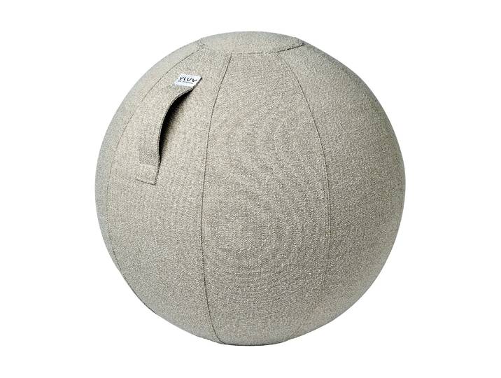 Sitzball VLUV Bol Linen, Ø 60-65 cm , grau, B:65cm H:65cm, Polyester, Bälle, Sitzball