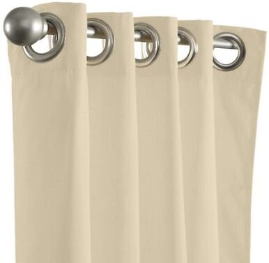 "Sunbrella Indoor/Outdoor Drapery Panel - Canvas Sand Sunbrella, 50""W x 96""L - Ballard Designs"