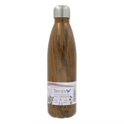 Edelstahl Thermoflasche Holz (500 ml) - DORAs