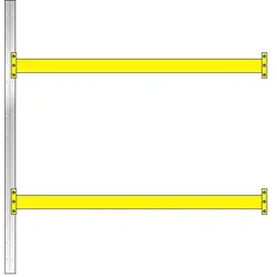Anbauregal zu Palettenregal, 2 Paar Tragbalken, BxTxH 2785 x 1110 x 3000 mm, Fachlast 2600 kg/Tragbalkenpaar, Stecksystem, erweiterbar