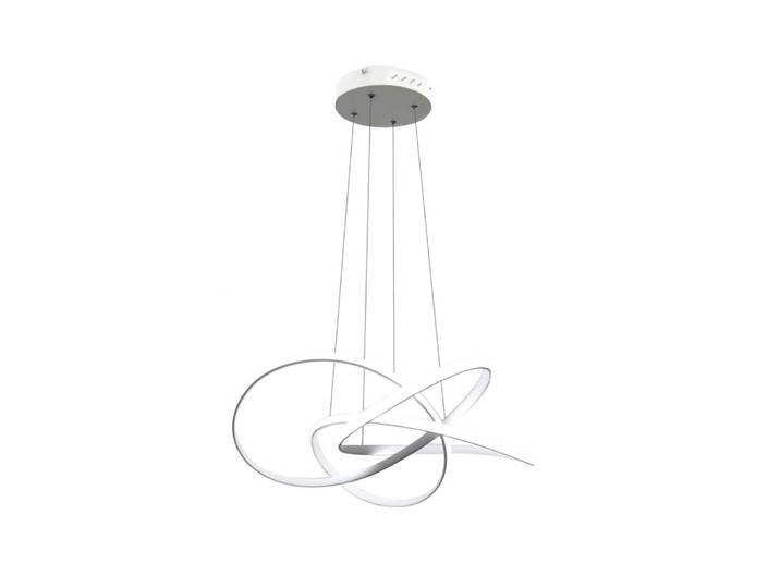 Suspension en fer et aluminium, blanc, h.150cm